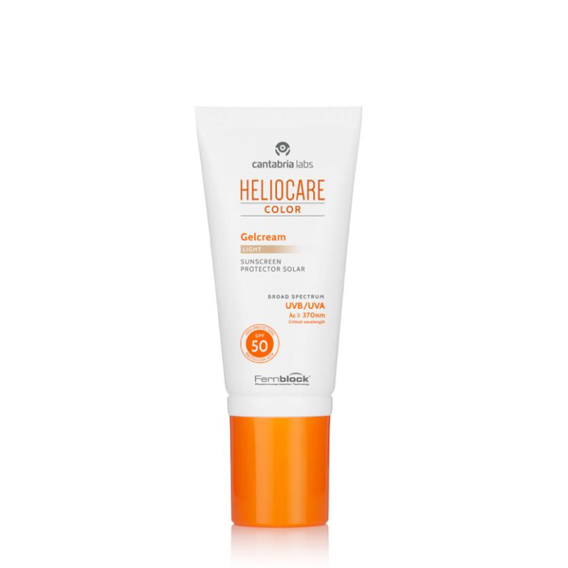 Broad spectrum gel cream sunscreen with a light colour which is ideal for daily use and for giving the skin a radiant glow.